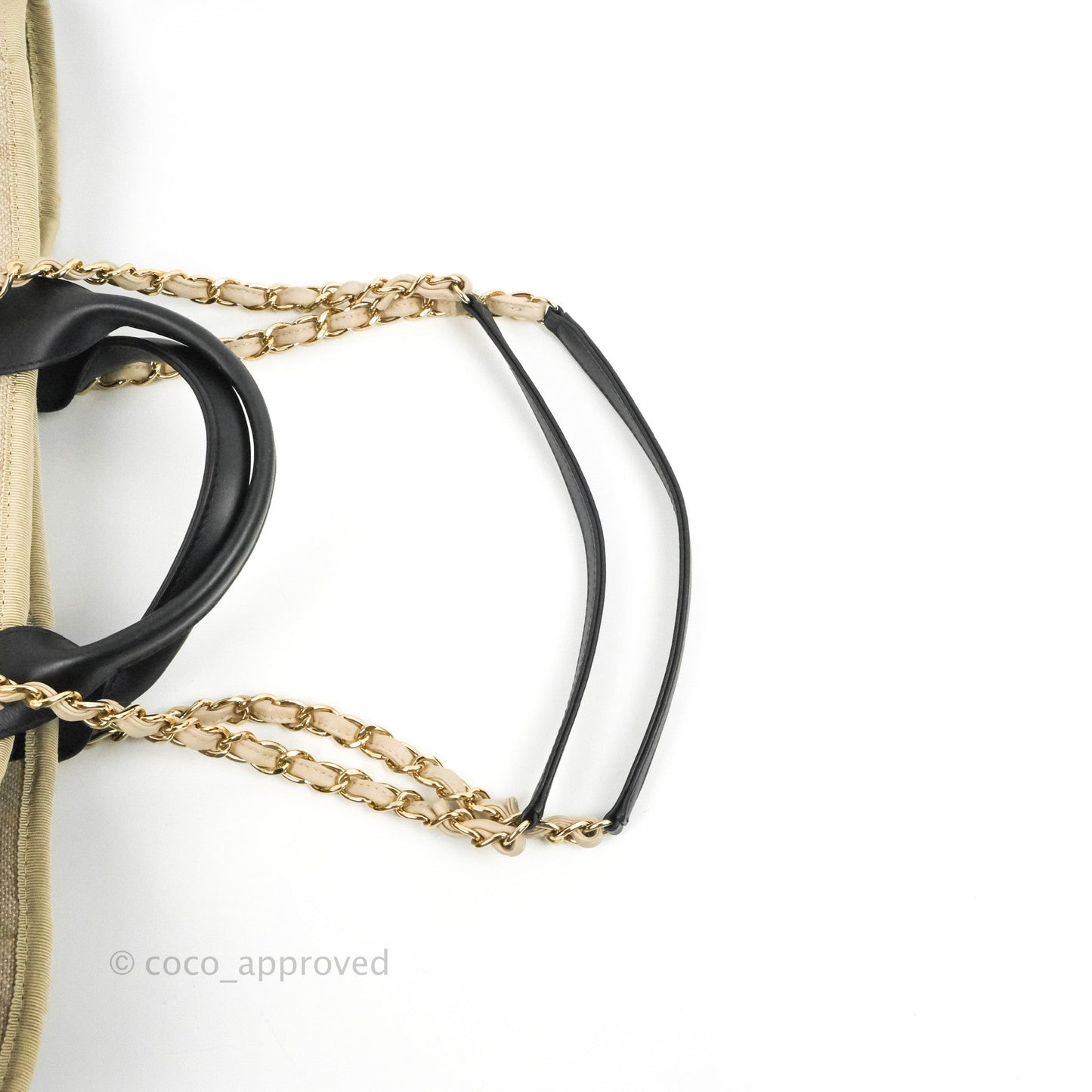 Chanel Large Deauville Black/Taupe Canvas
