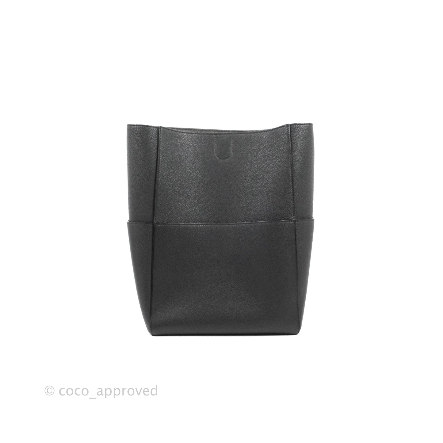 Celine Sangle Bucket Bag Grained Calfskin Grey