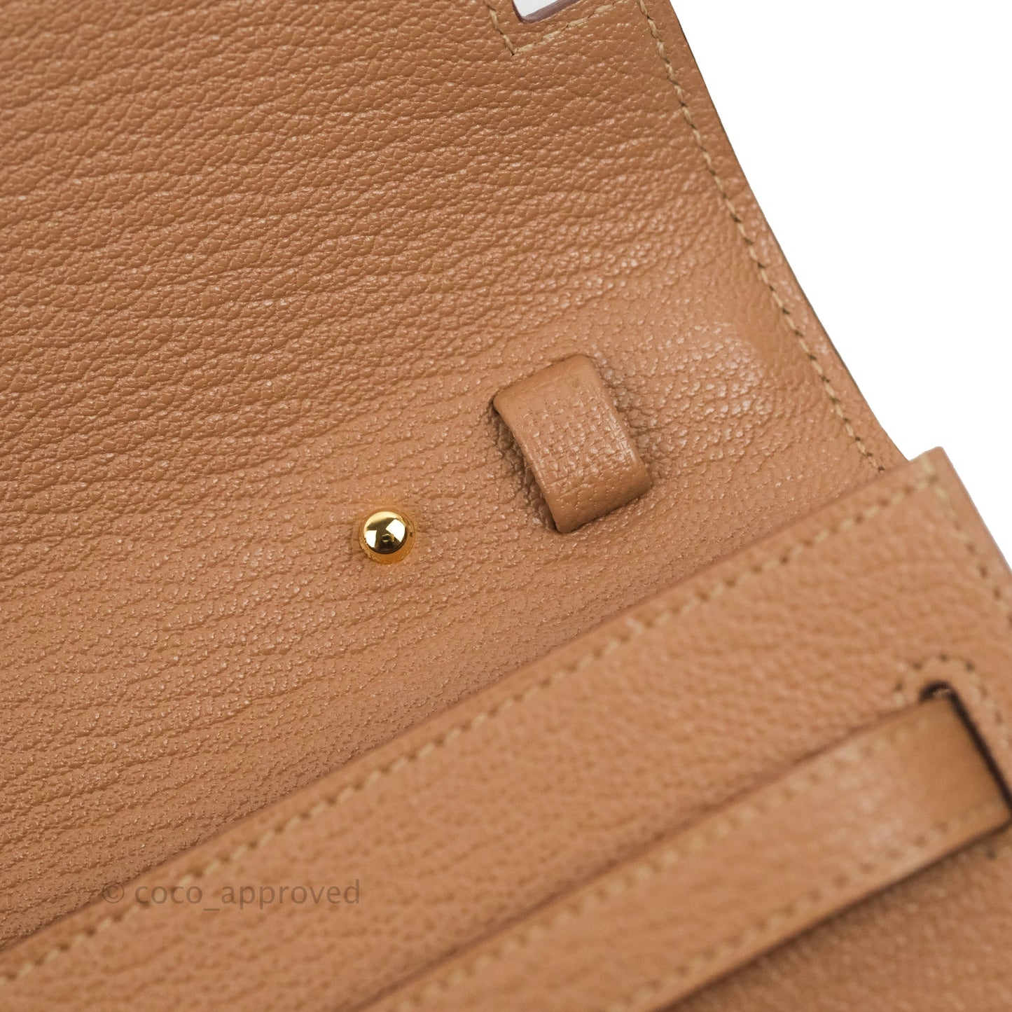 Hermès Kelly To Go Wallet Quebracho Chevre Mysore Gold Hardware