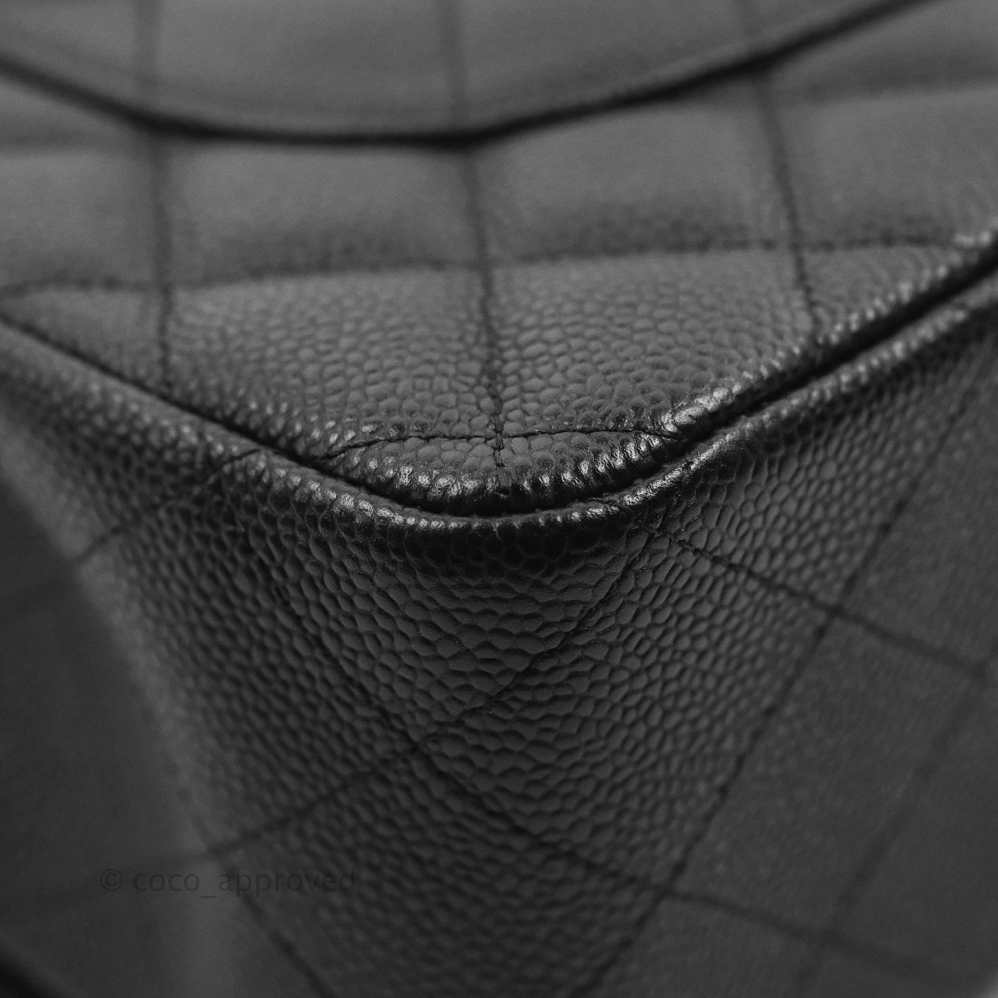 Chanel Jumbo Double Flap Black Caviar Silver Hardware⁣⁣