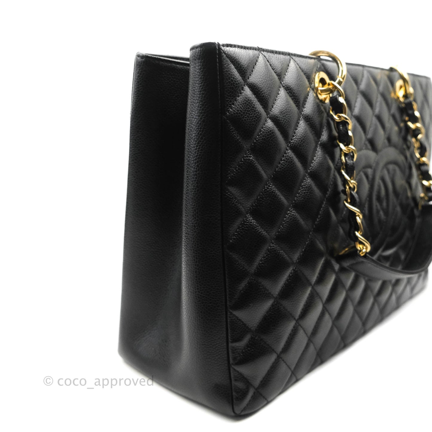Chanel XL GST Black Caviar Gold Hardware
