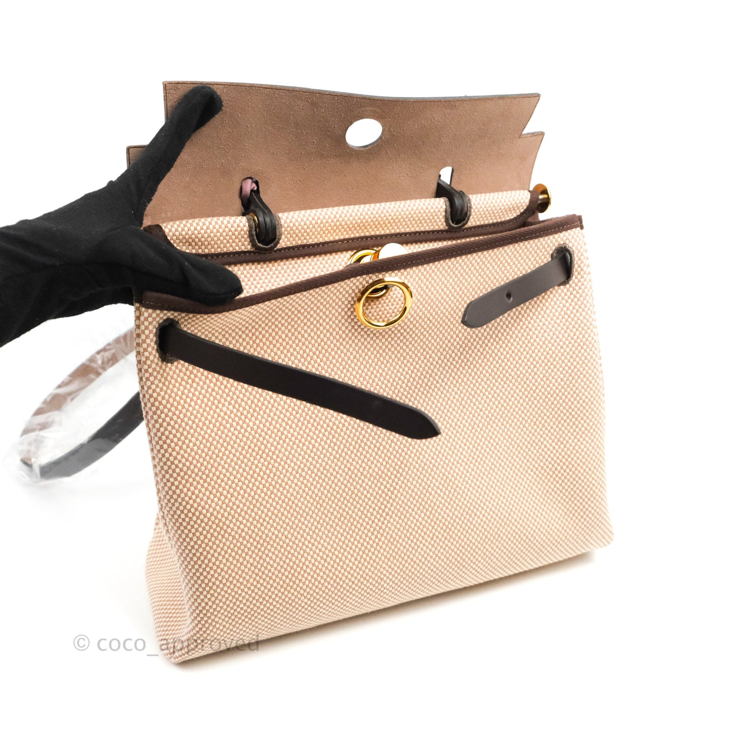 Hermès Herbag Zip 31 Hunter Cowskin/ Viking Criss Gold Hardware