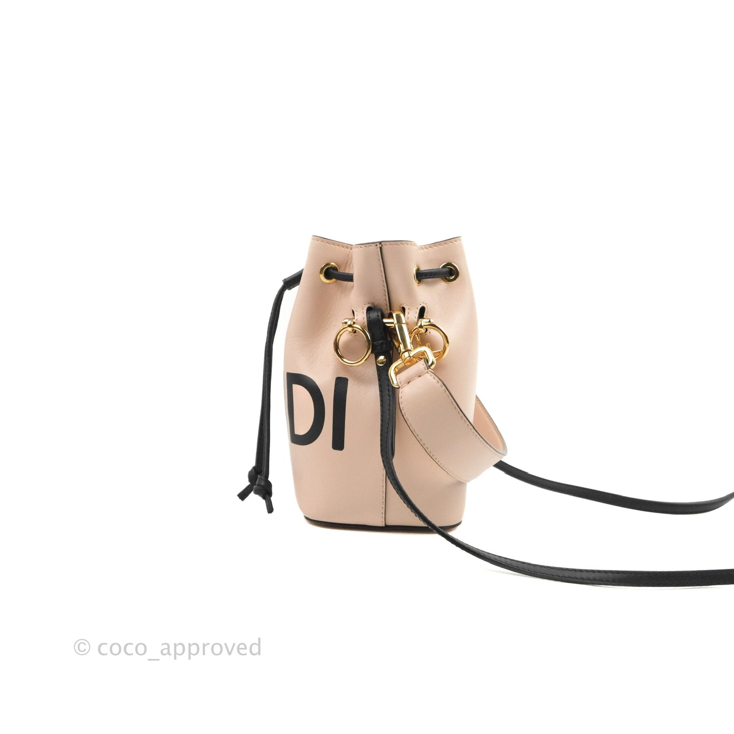 Fendi Mini Mon Tresor Bucket Bag Pink/Black Calfskin