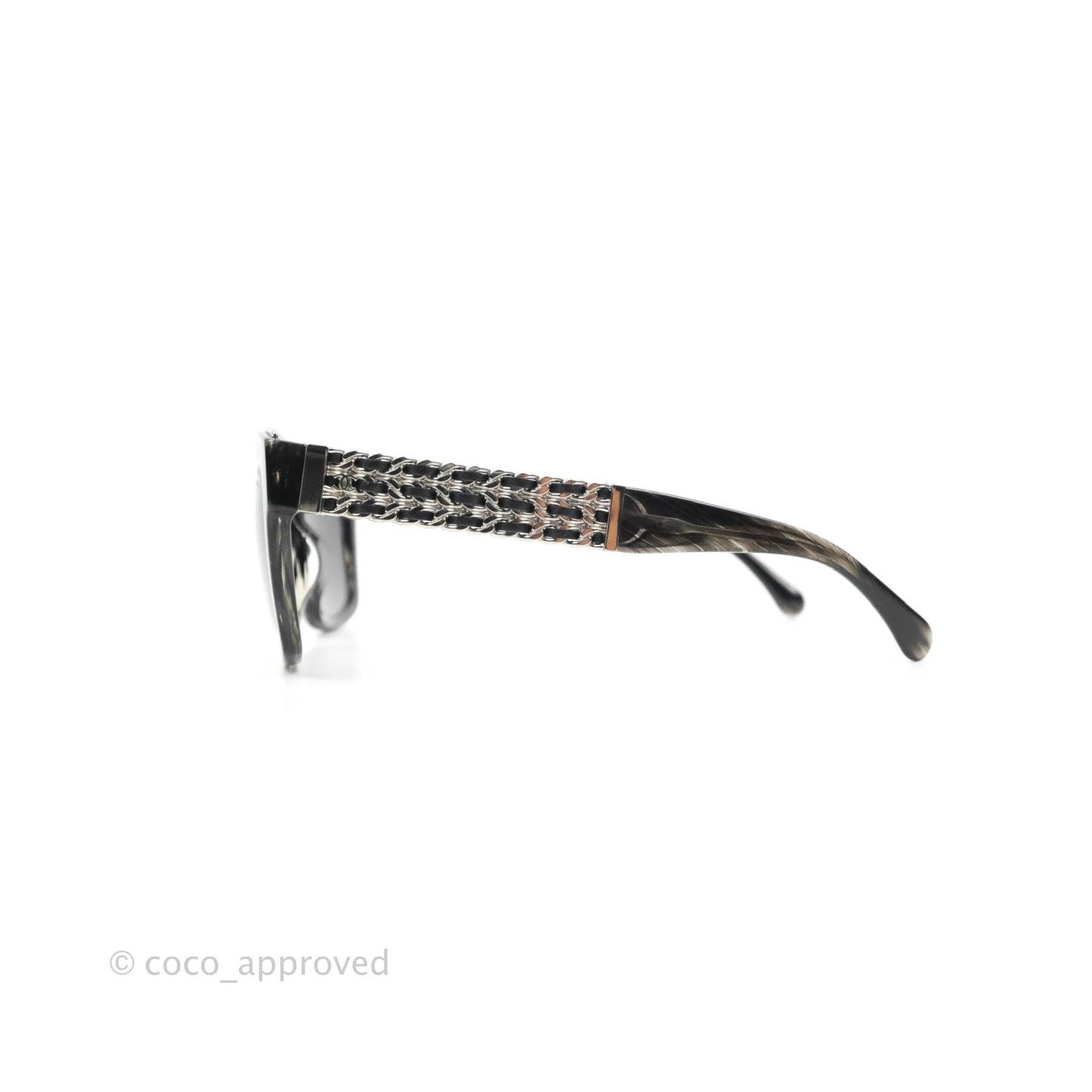 Chanel Square Chain Sunglasses 5362-Q Shaded Black