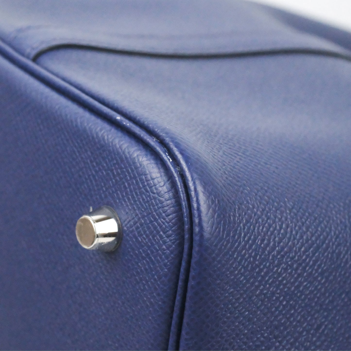 Hermès Tressage De Cuir Picotin Lock 22 Bleu Encre/Brique/Black Epsom Palladium Hardware
