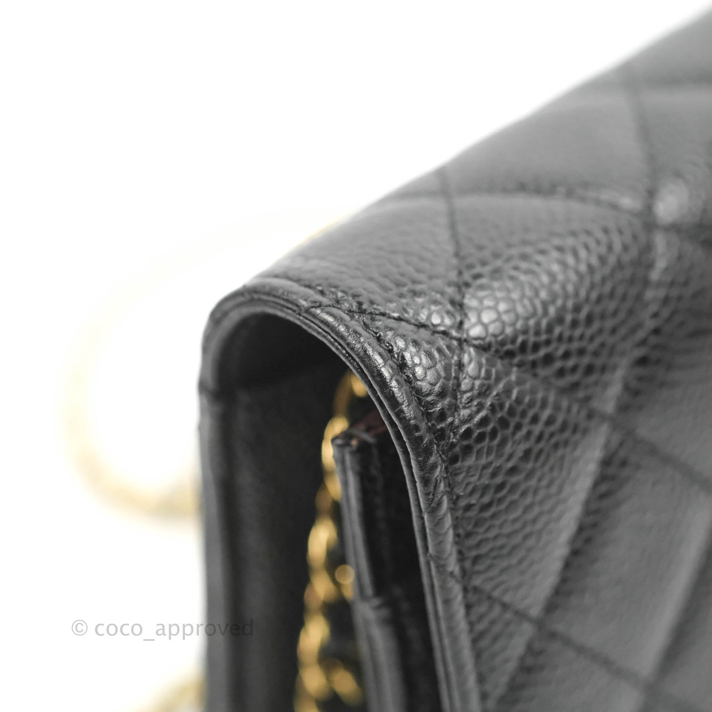 Chanel Quilted Classic WOC Black Caviar Gold Hardware