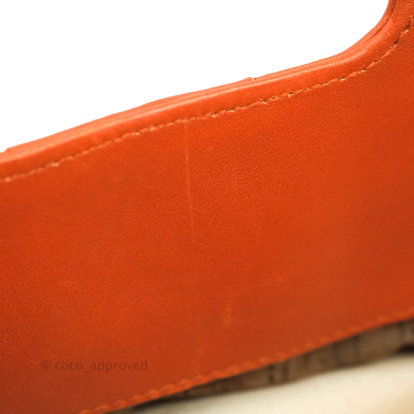 Salvatore Ferragamo Orange Top Handle Bag With Strap