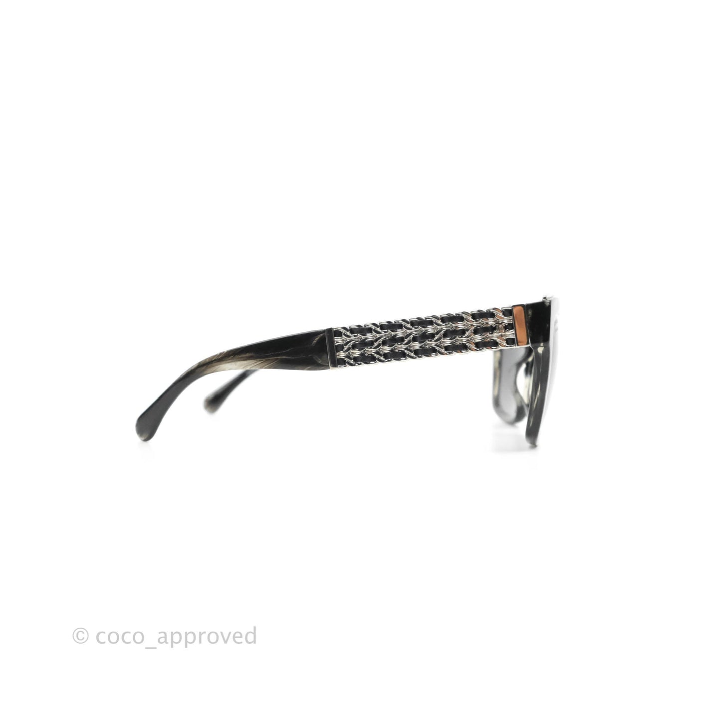 Chanel Square Chain Sunglasses 5362-Q Shaded Black