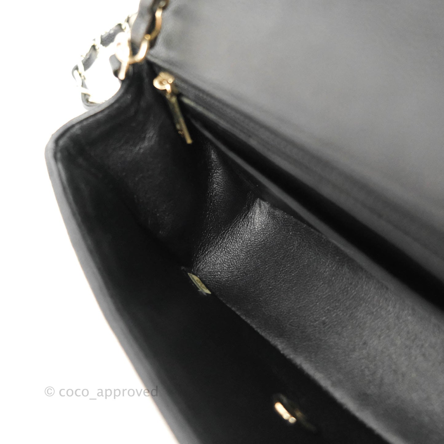 Chanel Classic Mini Rectangular Flap Black Caviar Gold Hardware 17C