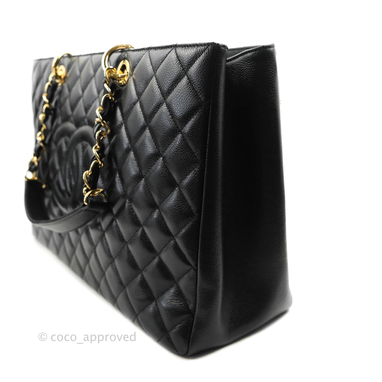 Chanel XL GST Black Caviar Gold Hardware