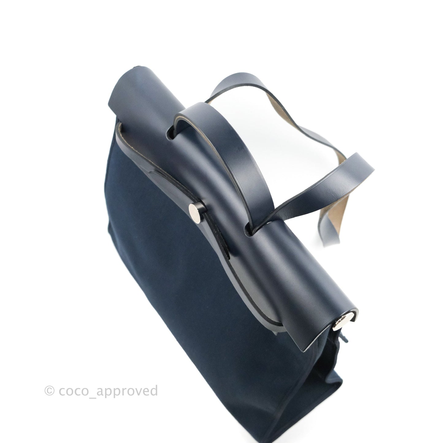 Hermès Herbag Zip 39 Navy Canvas Palladium Hardware