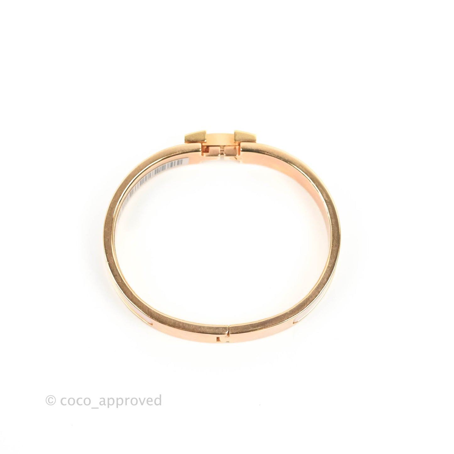 Hermès Clic H Bracelet Pink Nacarat Rose Gold PM