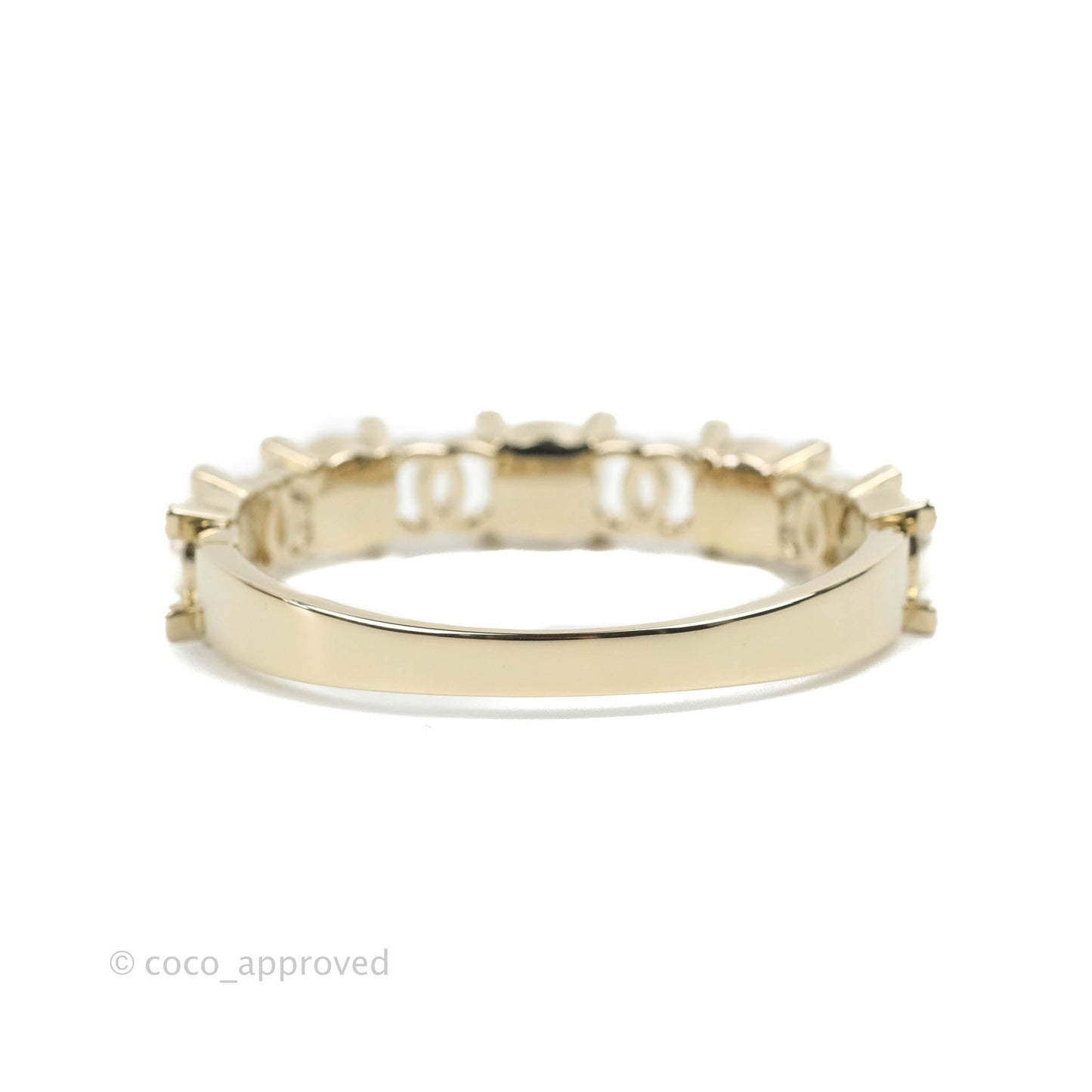 Chanel CC Crystal Pearl Bracelet Gold Tone 21A