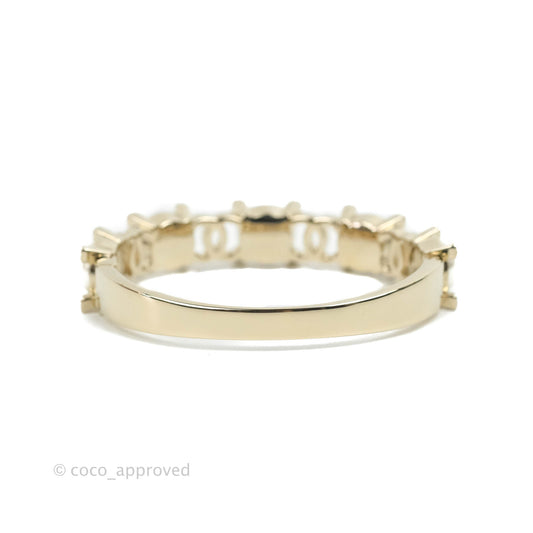 Chanel CC Crystal Pearl Bracelet Gold Tone 21A