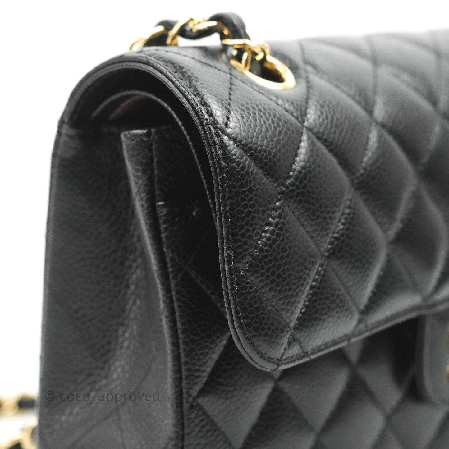 Chanel Small Classic Quilted Flap Black Caviar Gold Hardware