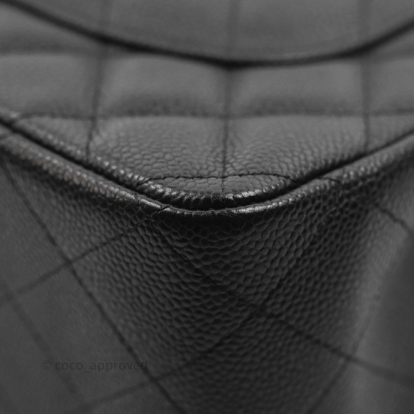 Chanel Jumbo Double Flap Black Caviar Silver Hardware⁣⁣