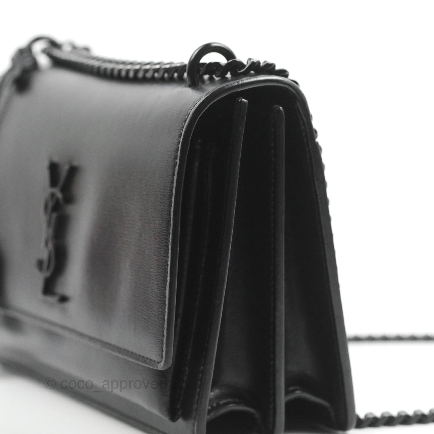 Saint Laurent Sunset Medium So Black Calfskin