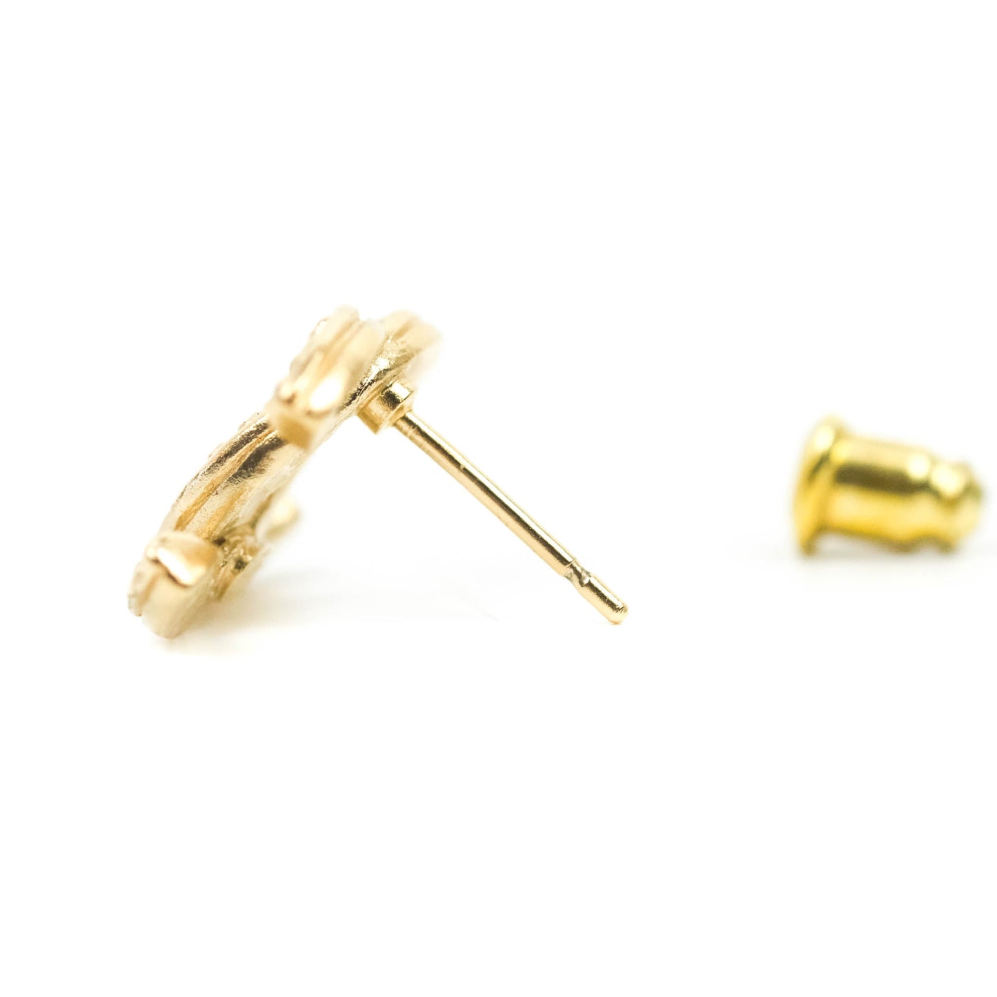Chanel CC Earrings Gold Tone 21P