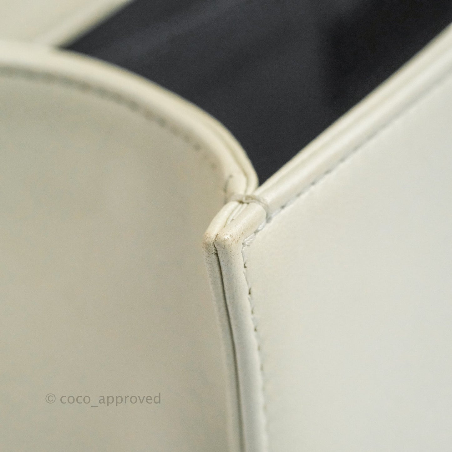 Chanel Cube Embossed Medium Boy Bag Iridescent Pearl White Lambskin Gold Hardware