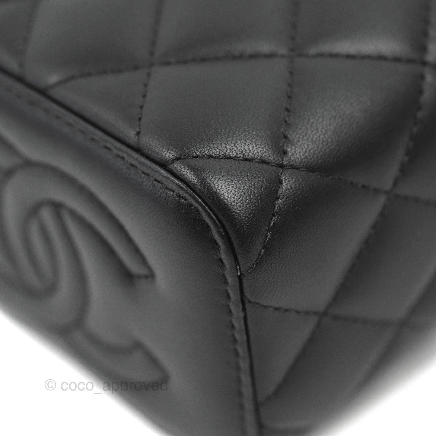 Chanel Mini Ball Crush Vanity With Chain Black Lambskin Gold Hardware