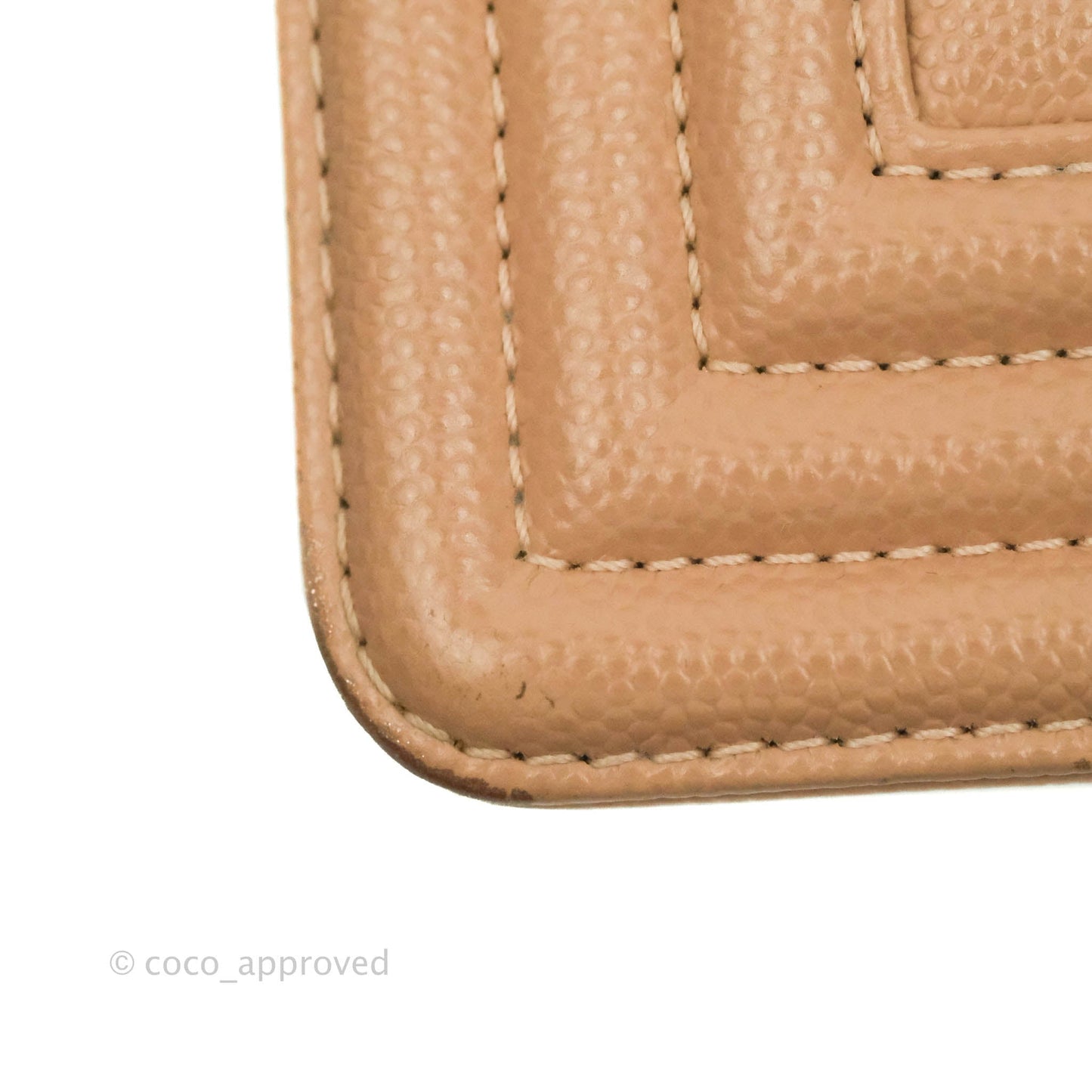 Chanel Small Chevron Boy Dark Beige Caviar Gold Hardware
