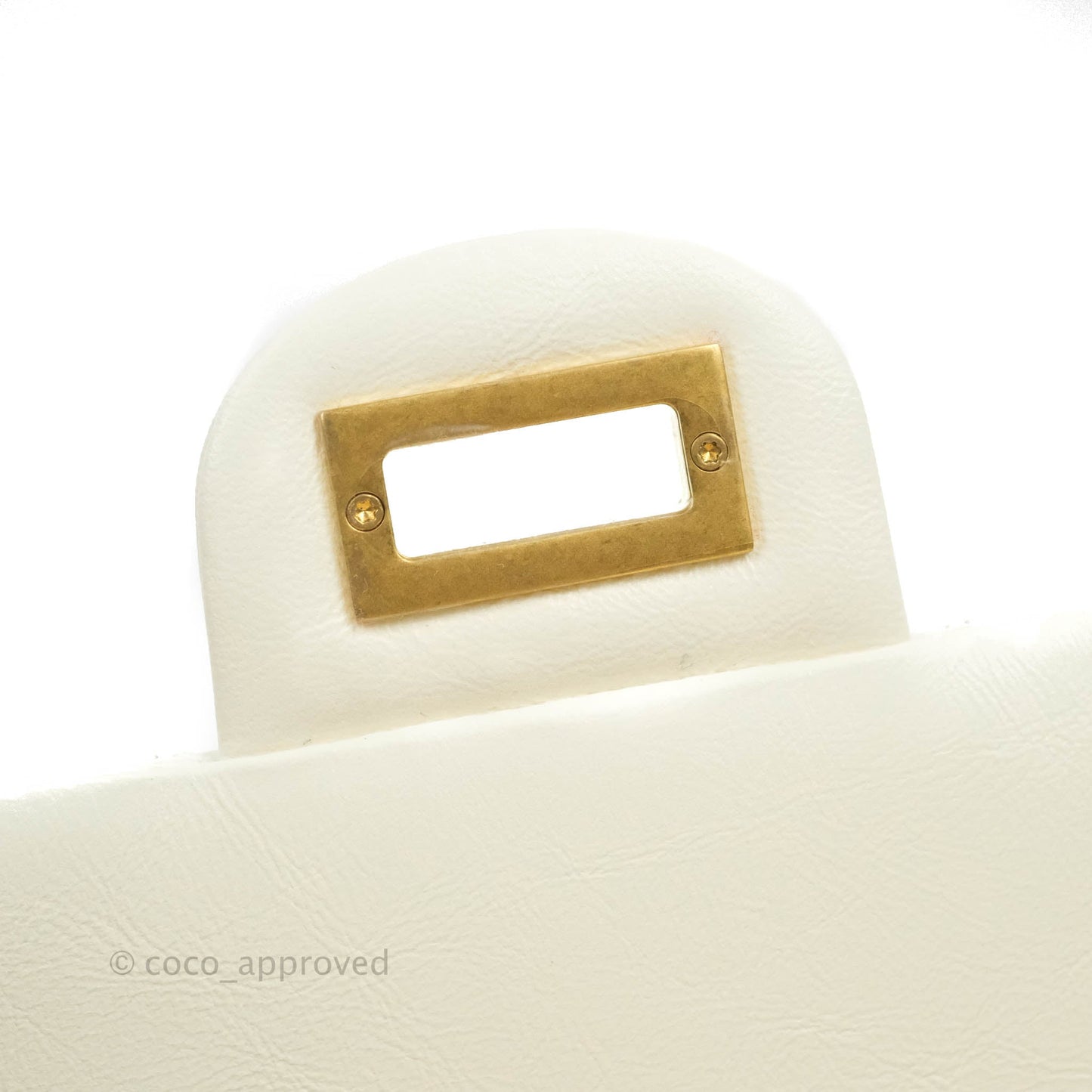 Chanel Mini Reissue 224 White Aged Calfskin Gold Hardware