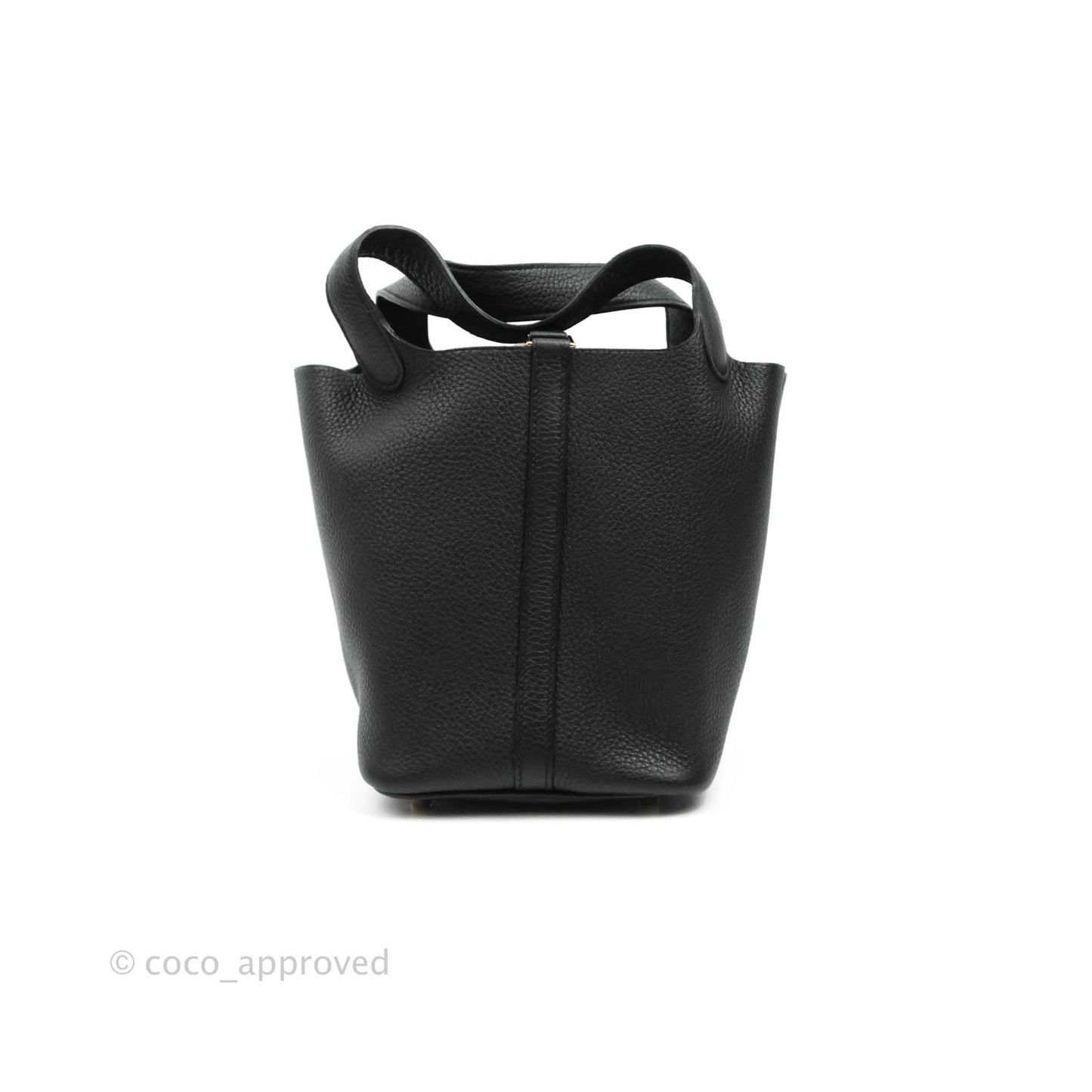 Hermès Taurillon Clemence Picotin Lock 18 PM Black Gold Hardware