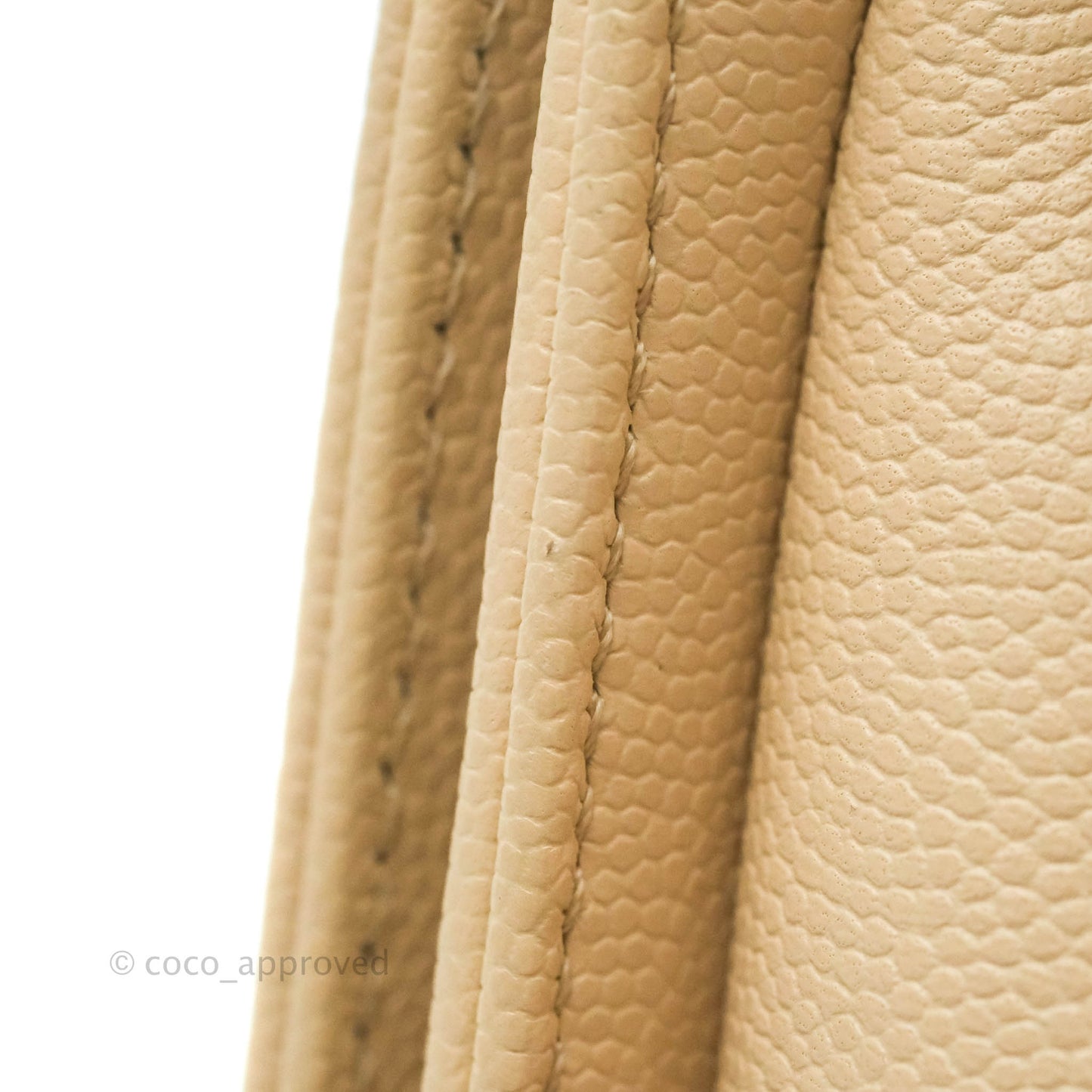 Chanel Chevron Medium Boy Light Pink Beige Caviar Ruthenium Hardware
