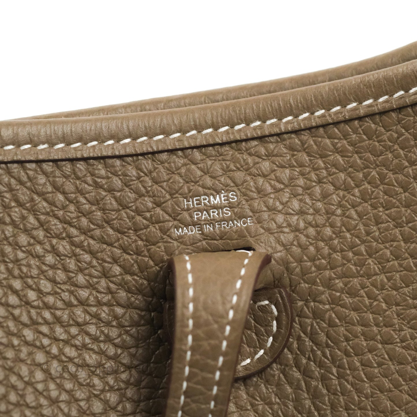 Hermès Mini Evelyne 16 Etoupe Clemence Palladium Hardware