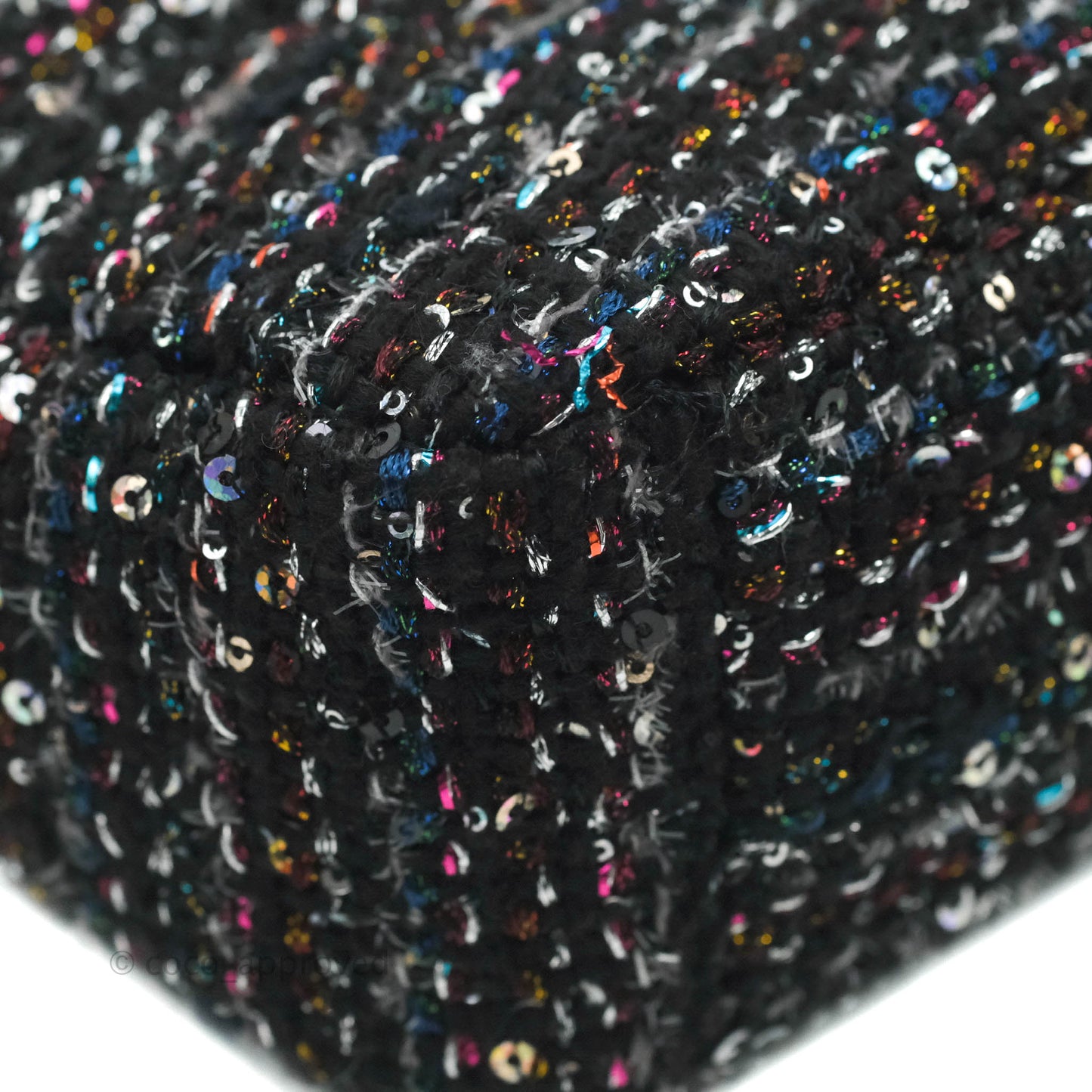 Chanel 19 Tweed Sequin Quilted Flap Black Multicolor