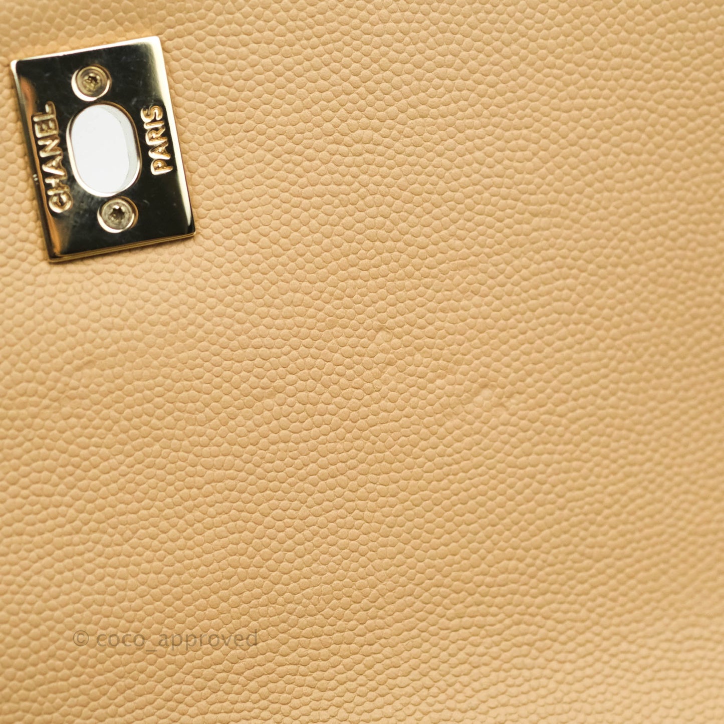 Chanel Quilted Small Business Affinity Flap Dark Beige Caviar Light Gold Hardware