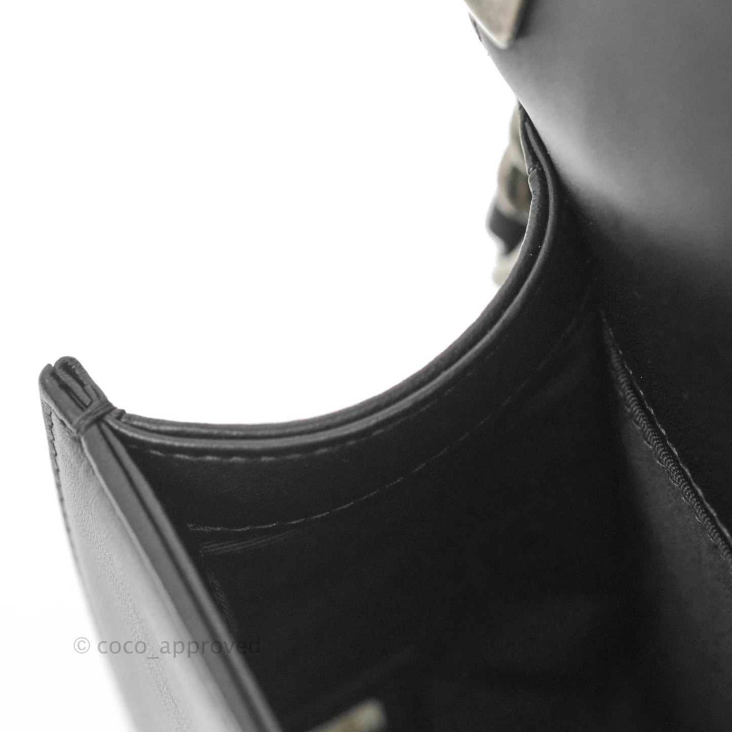 Chanel Quilted Medium Boy Black Lambskin Ruthenium Hardware