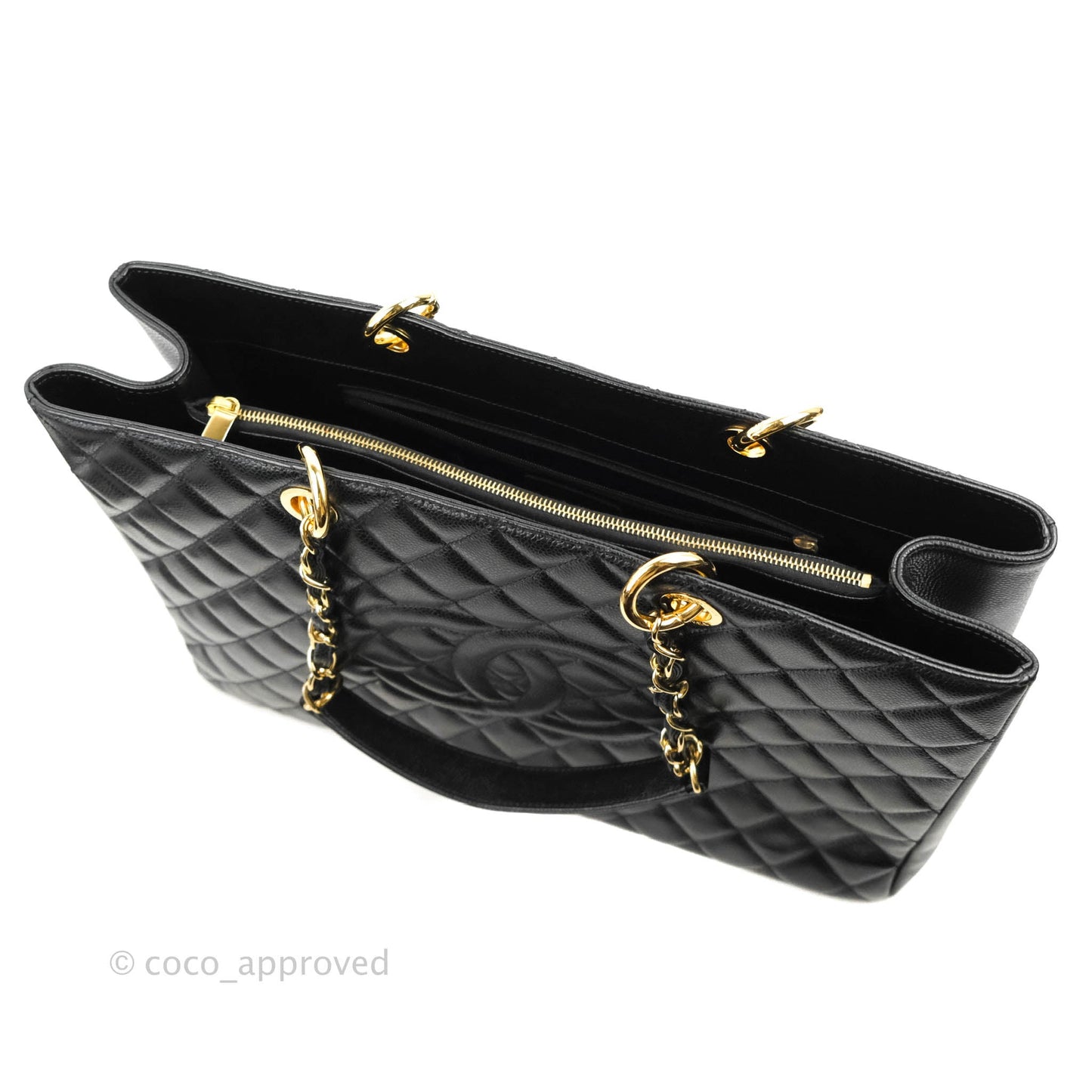 Chanel XL GST Black Caviar Gold Hardware