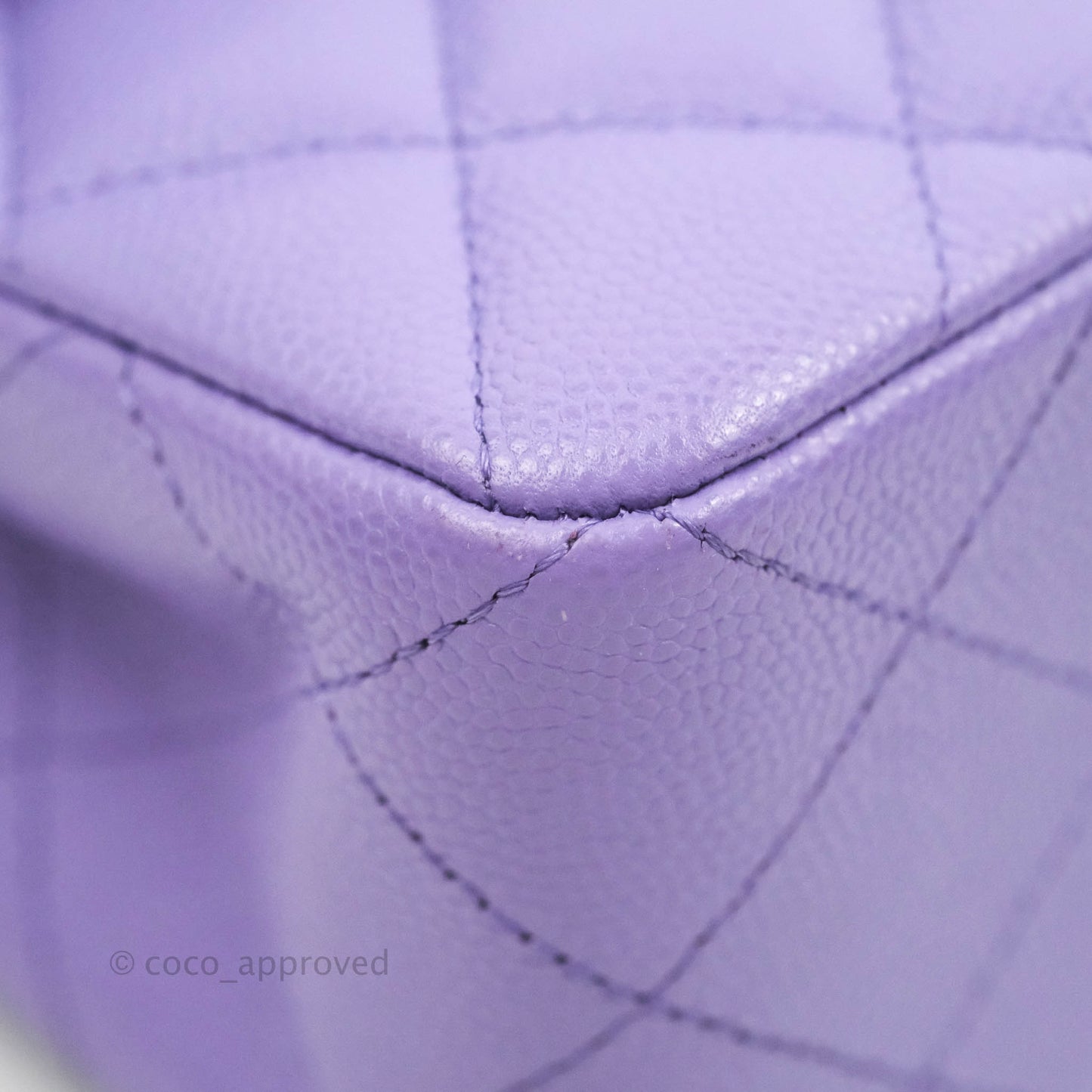 Chanel Small Classic Quilted Flap Purple Caviar Gold Hardware 20S