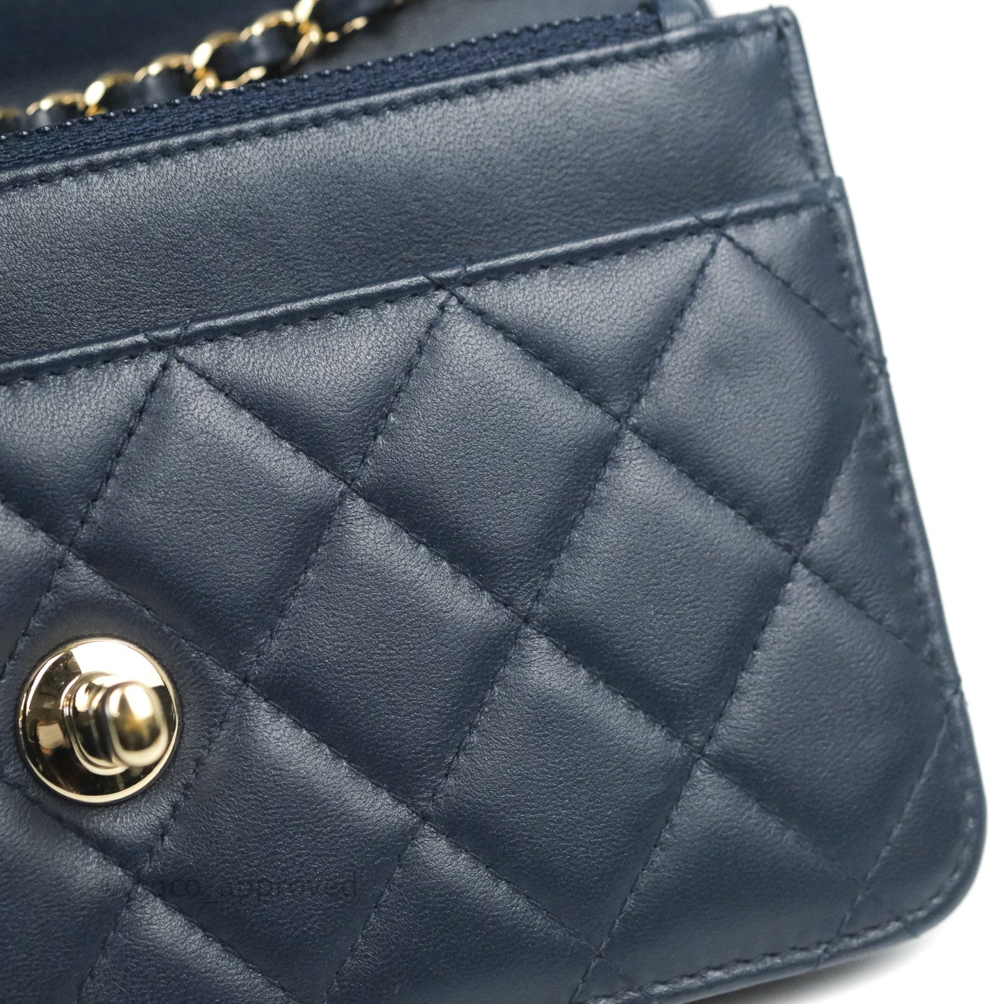 Chanel Trendy CC WOC Wallet On Chain Navy Lambskin Gold Hardware