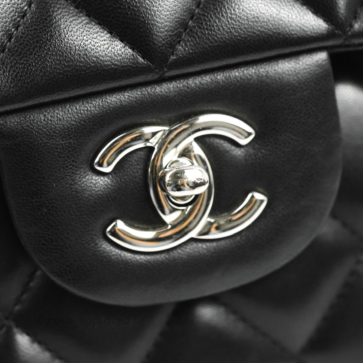 Chanel Jumbo Double Flap Black Lambskin Silver Hardware⁣⁣