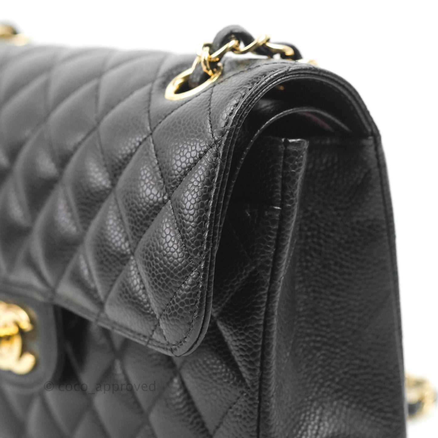 Chanel Small Classic Quilted Flap Black Caviar Gold Hardware