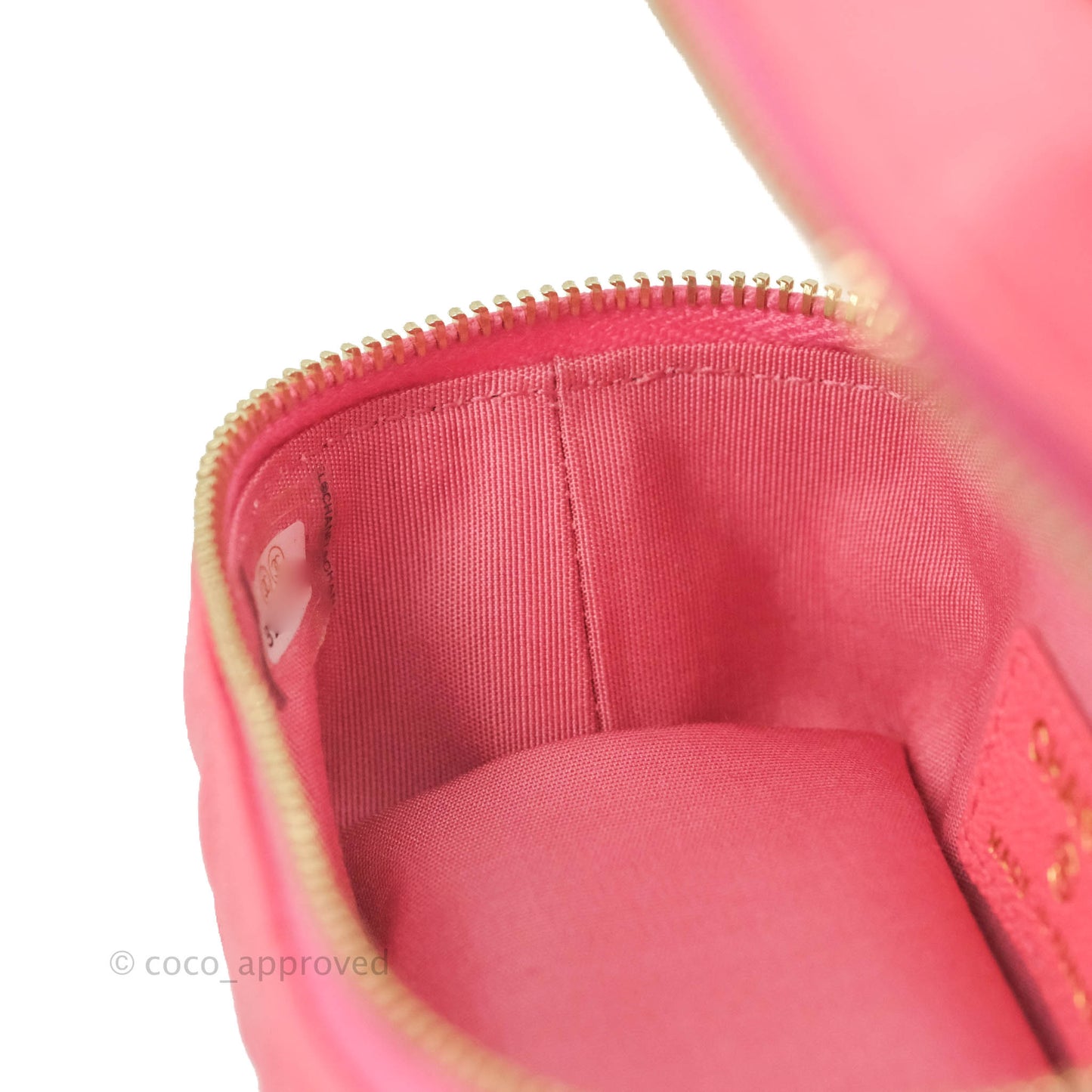 Chanel Quilted Mini Top Handle Vanity With Chain Pink Caviar Aged Gold Hardware