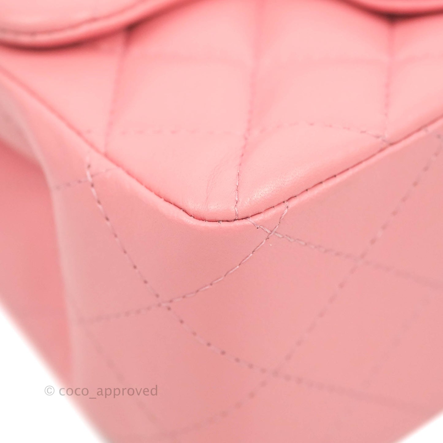 Chanel Mini Square Pink Lambskin Aged Gold Hardware