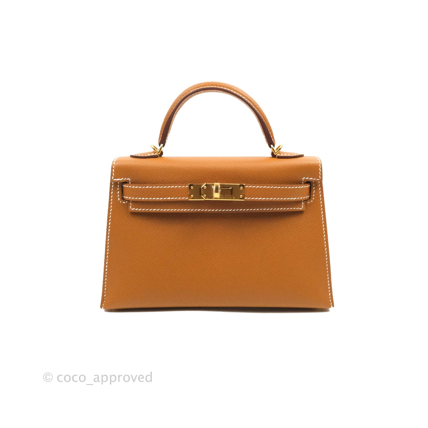 Hermès Mini Kelly II Gold Epsom Gold Hardware