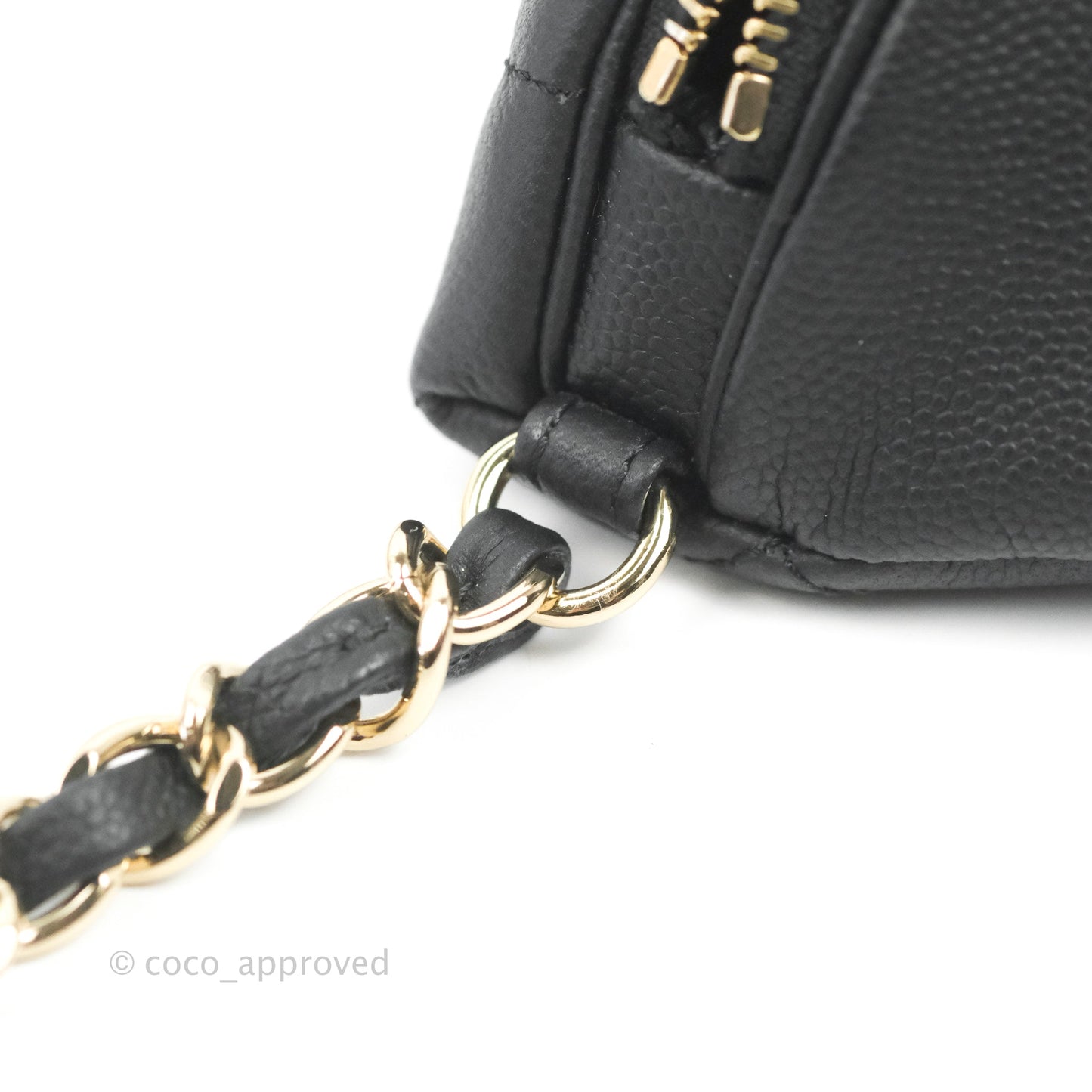 Chanel Quilted Business Affinity Waist Belt Bag Black Caviar Gold Hardware