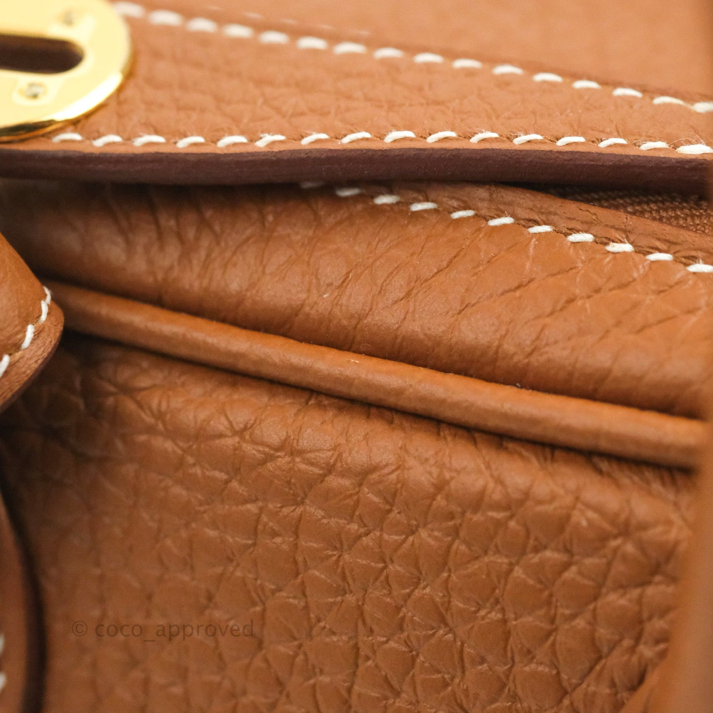 Hermès Mini Lindy 20 Gold Clemence Gold Hardware