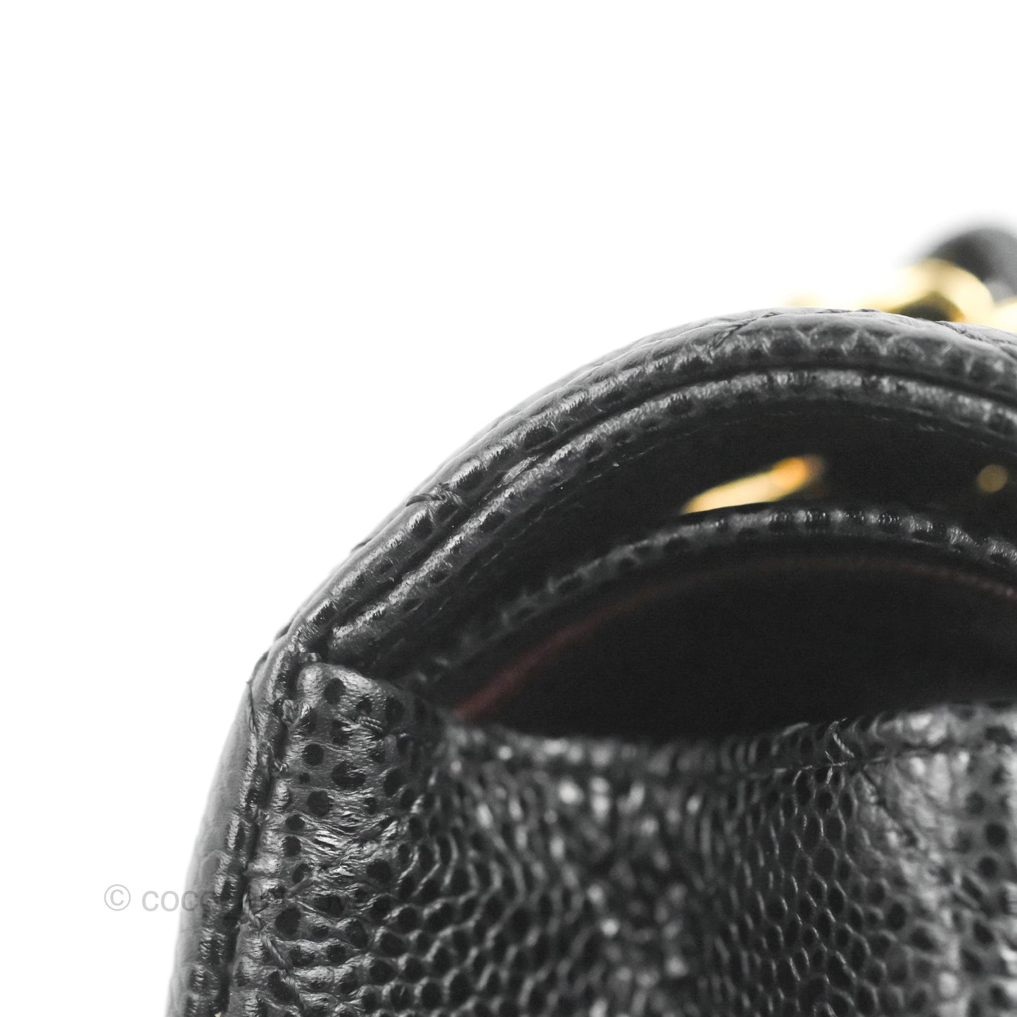 Chanel S/M Small Classic Quilted Flap Black Caviar Gold Hardware