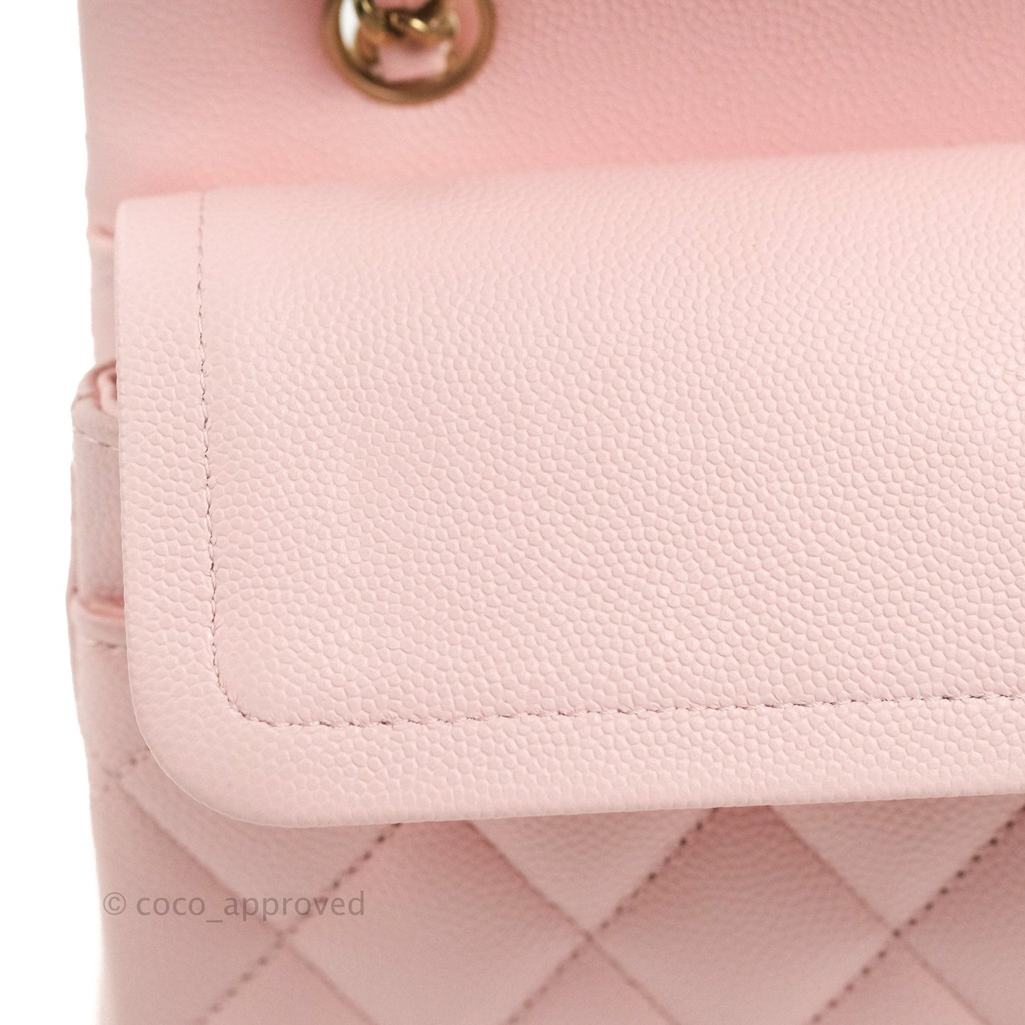 Chanel Classic Small S/M Flap Pink Caviar Gold Hardware 22S