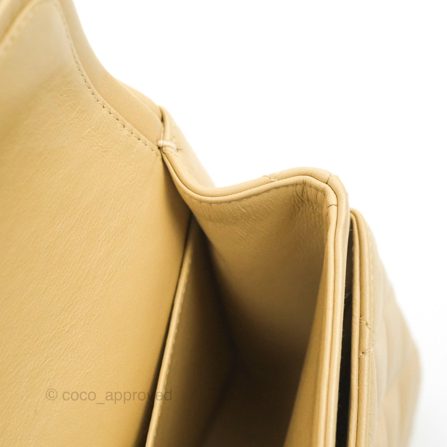 Chanel Classic Vintage Small Flap Beige Lambskin 24K Gold Hardware
