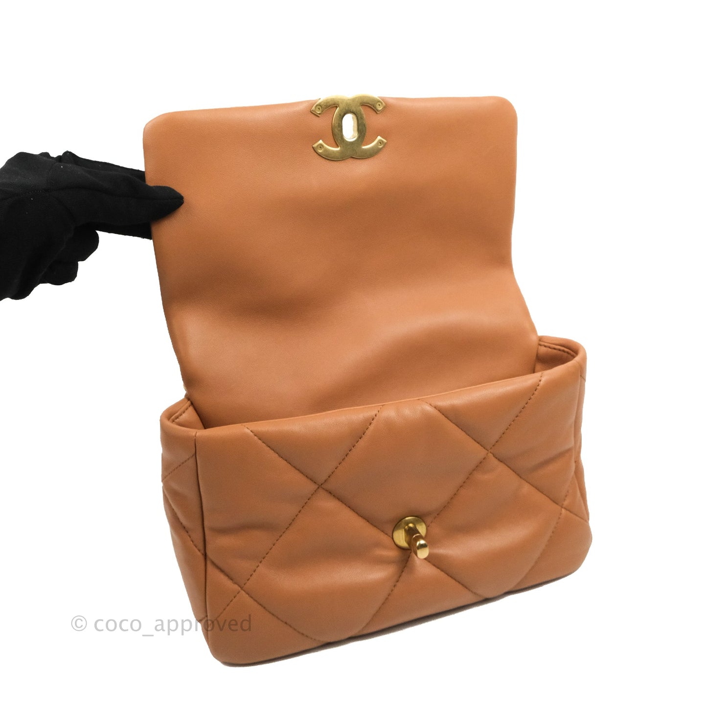 Chanel 19 Small Caramel Dark Beige Lambskin Mixed Hardware 21K