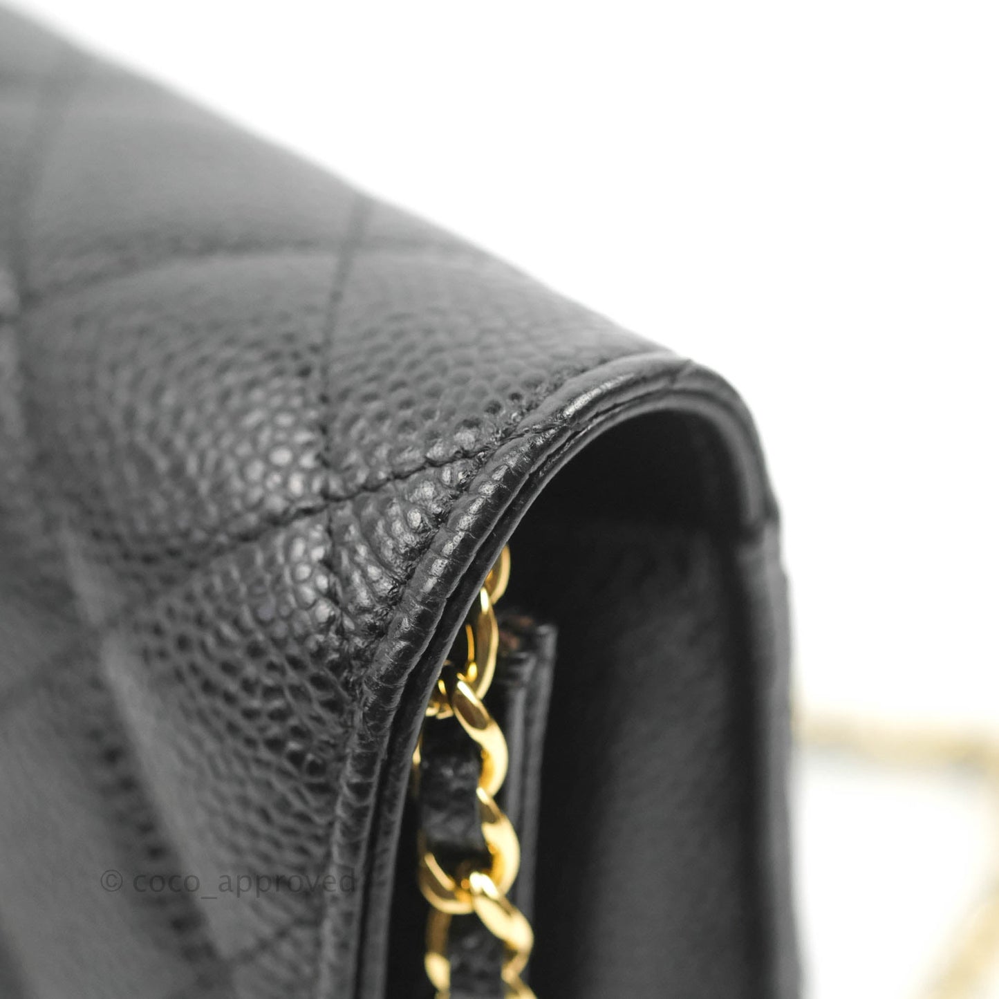 Chanel Quilted Classic WOC Black Caviar Gold Hardware