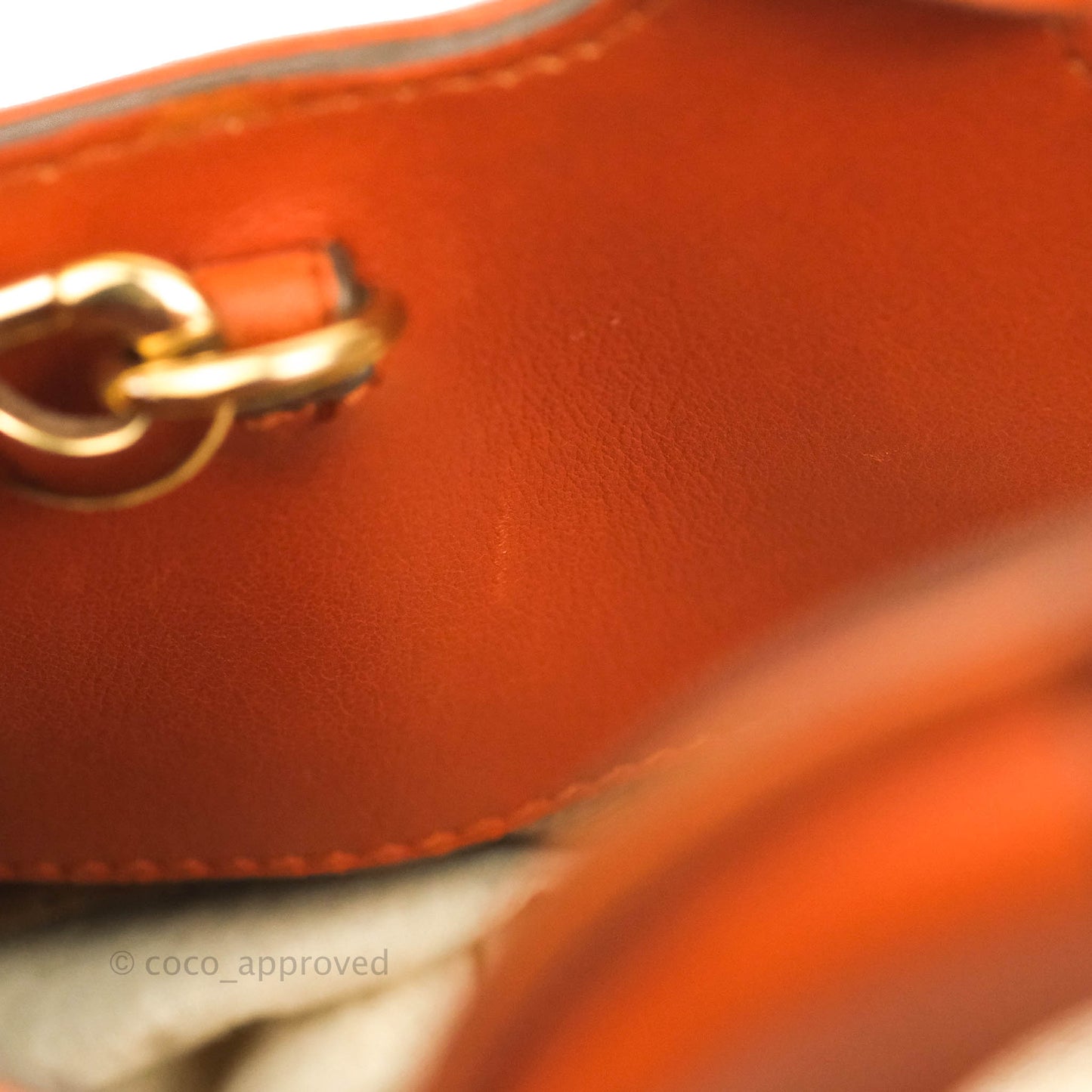 Salvatore Ferragamo Orange Top Handle Bag With Strap