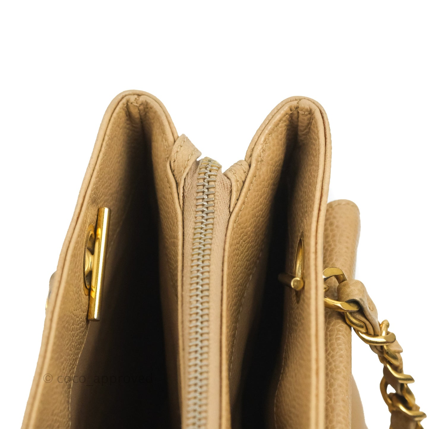 Chanel Vintage Tote Beige Caviar 24K Gold Hardware