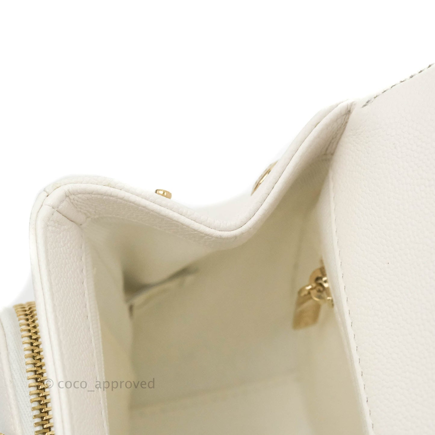 Chanel Quilted Small Business Affinity Flap White Caviar Gold Hardware